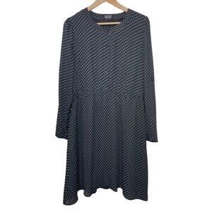 PAPERMOON | Women's Black and White Long Sleeve Mini Dress | Size L